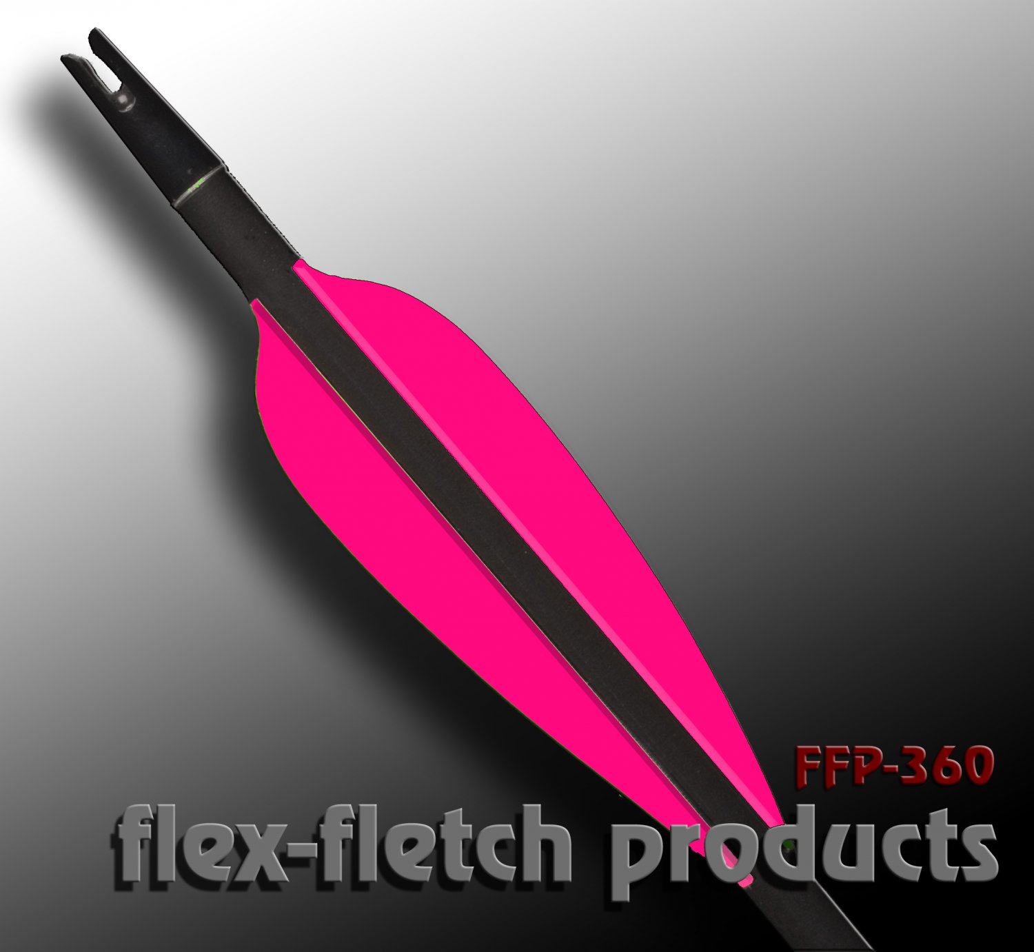 Florescent Red FFP360 FlexFletch archery, vanes, hunting, arrows, target, fletching