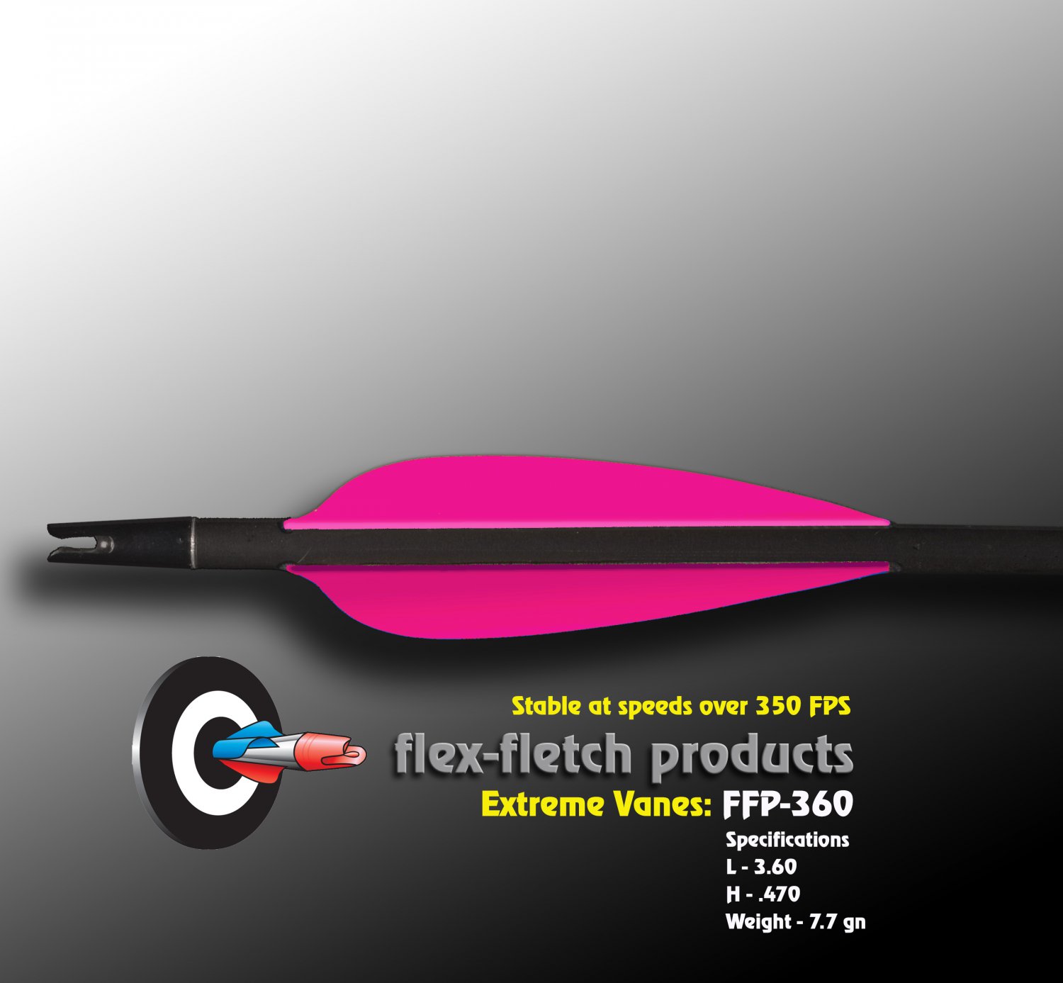 Premium Archery Vanes with Flex-Fletch Logo, SK2