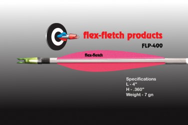 FLP-400 Pearlesent Pink, Flex-Fletch, archery, vanes, hunting, arrows, target, fletching