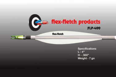 FLP-400 White, Flex-Fletch, archery, vanes, hunting, arrows, target, fletching