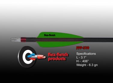 FFP-310 Flo Green Flex-Fletch Premium vanes archery vanes target archery hunting flex fletch