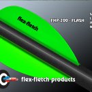 Neon Green Flash Vanes - hunting flex fletch archery vanes arrows fletching