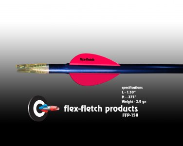 FFP-150 Flo Red Flex-Fletch Premium vanes archery vanes target archery hunting flex fletch