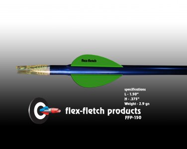 FFP-150 Flo Green Flex-Fletch Premium vanes archery vanes target archery hunting flex fletch
