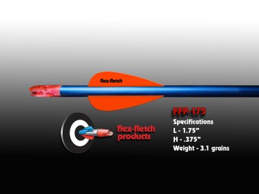 Blaze Orange FFP-175 Flex-Fletch Premium vanes archery vanes target archery hunting flex fletch