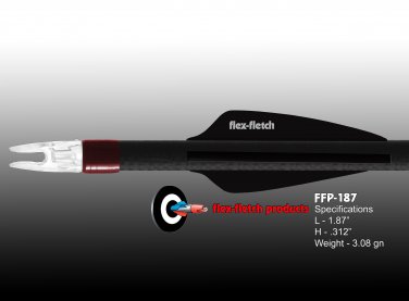 Black FFP-187 Flex-Fletch Premium vanes archery vanes target archery hunting flex fletch