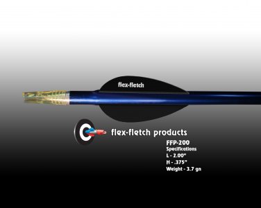 FFP-200 Black Flex-Fletch Premium vanes archery vanes target archery hunting flex fletch