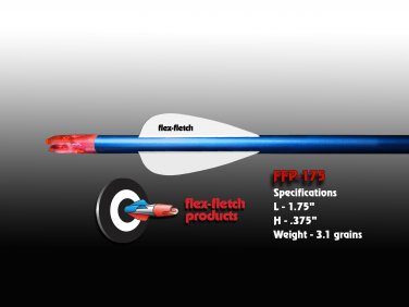 White FFP-175 Flex-Fletch Premium vanes archery vanes target archery hunting flex fletch