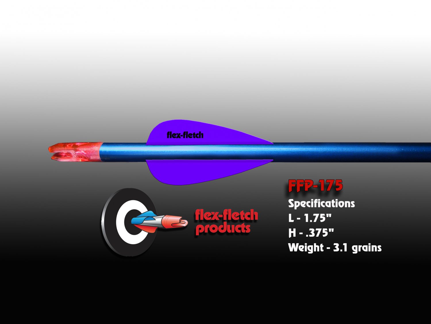 Premium Archery Vanes with Flex-Fletch Logo, SK2