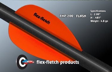 Fl Blaze Orange Flash Vanes - hunting flex fletch archery vanes arrows fletching