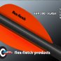 Fl Blaze Orange Flash Vanes - hunting flex fletch archery vanes arrows fletching