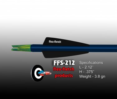 Black FFS-212 Flex-Fletch Premium vanes archery vanes target archery hunting flex fletch