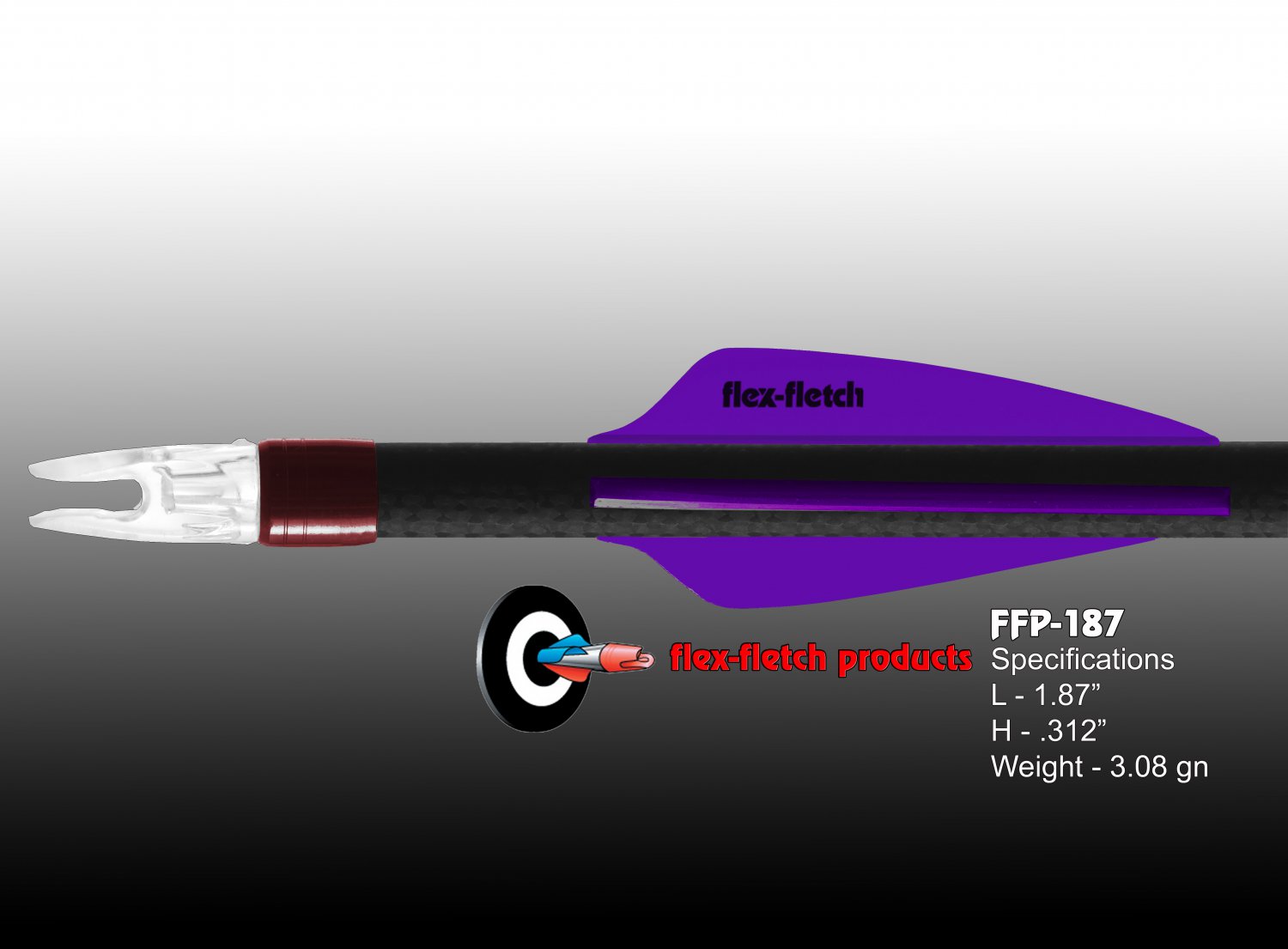 Purple FlexFletch FFP187 Premium vanes archery vanes target archery