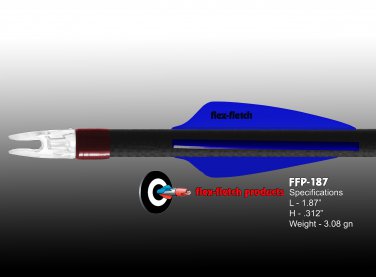 Flo Blue FFP-187 Flex-Fletch Premium vanes archery vanes target archery hunting flex fletch