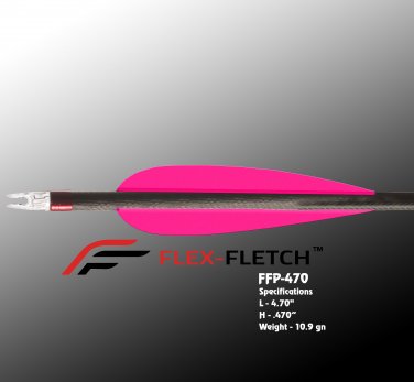 Flo.Red (Hot Pink) FFP-418 Flex-Fletch archery, vanes, hunting, arrows, target, fletching