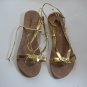 Women's Gold Wrap Up Sandals Size 11 (X-Large)