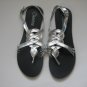 Women's Silver Gladiator Sandals Size 9/10 (Large)