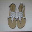 Women's White Gladiator Sandals Size 9/10 (Large)