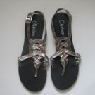 Women's Gunmetal Gladiator Sandals Size 9/10 (Large)