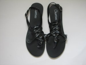 Women's Black Gladiator Sandals Size 9/10 (Large)