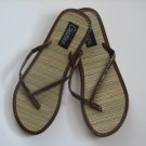Women's Flip Flops Tatami Brown Patent Large (9/10)