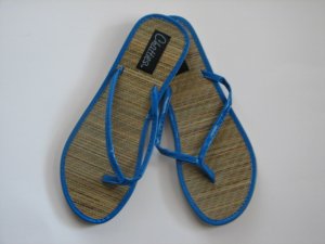 Women's Flip Flops Tatami Blue Patent Large (9/10)