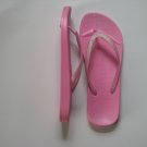Women's Flip Flops Pink Comfort with Glitter Thong Size 9-10