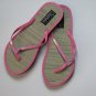 Women's Flip Flops Bamboo Like Pink Sequin Thong Size 9-10 (Large)
