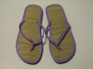 Women's Purple Bamboo Flip Flops Size 7