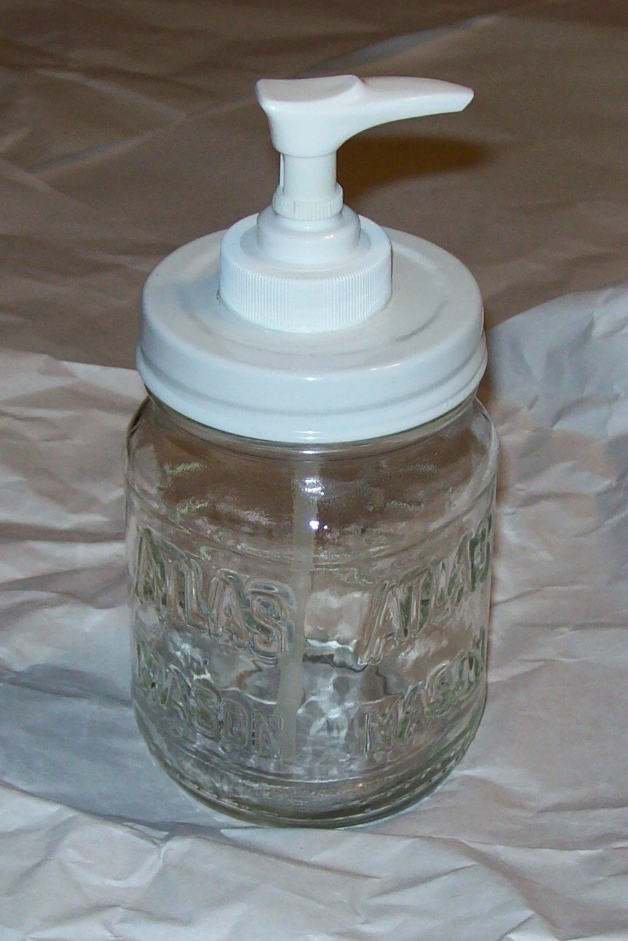 Mason Jar Soap ~ Lotion ~ Hand Sanitizer Dispenser 3093