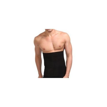 MEN'S slimming Belt Tummy Trimmer Medium Black Stomach Waist Cincher Belt Body Shaper Belt