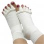 Foot & Toes Alignment Socks Stretch Tendon Relieve Pain Men & Women White Large