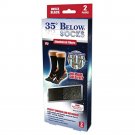 35 Below Socks 2 pair - Large - Black