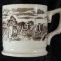 19th C. Antique Irish Lovers & Cows Mug Very Good Cond.