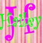 Custom Name Initial Scrabble Tile Pendant Pink and Lime Green Stripe Image 11