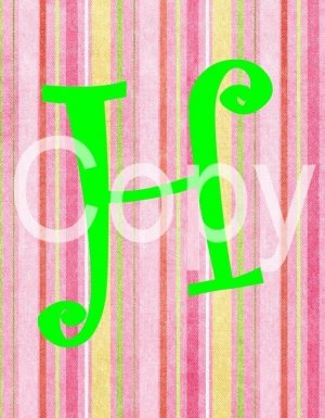 Custom Name Initial Scrabble Tile Pendant Pink and Lime Green Stripe Image 11