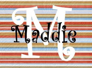Custom Name Initial Scrabble Tile Pendant Stripe Image 9