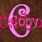 Custom Name and Initial Scrabble Tile Pendant Pink and Brown Image 7