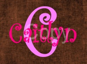 Custom Name and Initial Scrabble Tile Pendant Pink and Brown Image 7