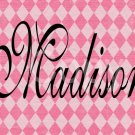 Custom Name or Initial Scrabble Tile Pendant Pink Diamond Image 3