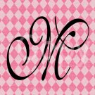 Custom Name or Initial Scrabble Tile Pendant Pink Diamond Image 3