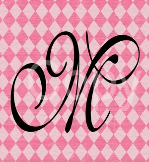 Custom Name or Initial Scrabble Tile Pendant Pink Diamond Image 3
