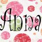 Custom Name or Initial Scrabble Tile Pendant Polka Dot Image 1
