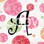 Custom Name or Initial Scrabble Tile Pendant Polka Dot Image 1