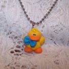 Yellow Ducky Polymer Clay Pendant Necklace