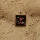 New Scrabble Tile Pendant Flower Pink Skull Heart 7