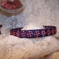 NEW BRAIDED HAIR HEADBAND RED WHITE AND BLUE POLKA DOTS