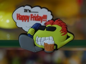 Emoticon 3-D Magnet " It's Happy Friday " fr emoticonislive.com