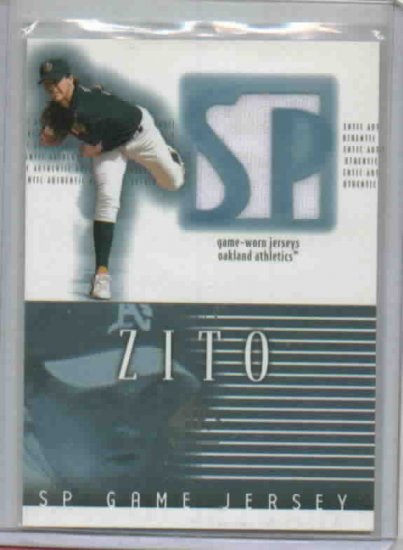 2002 Upper Deck SP Barry Zito Jersey Card Oakland A's