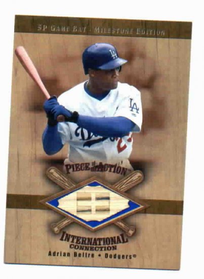 2001 Upper Deck International Collection Adrian Beltre Bat Card Los Angeles Dodgers